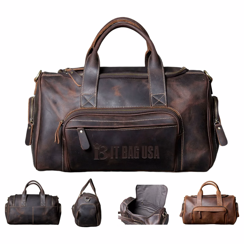 Handmade Cowhide Duffel Bag