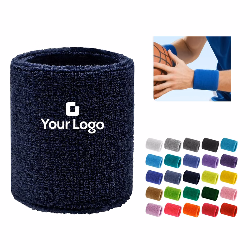Custom Embroidered Sweat Wicking Wristband for Sports