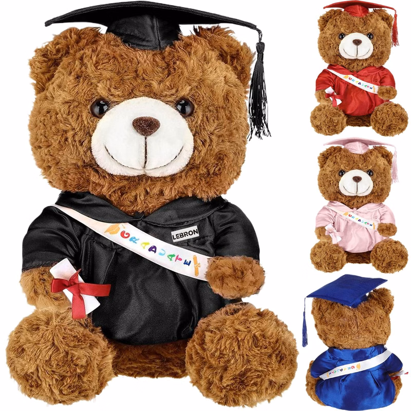 Doctoral Cap Graduation Bear Plush Toy