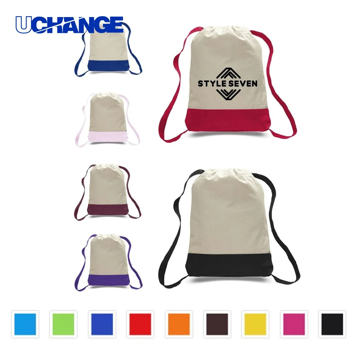 Waterproof Canvas Drawstring Sports Backpack 1