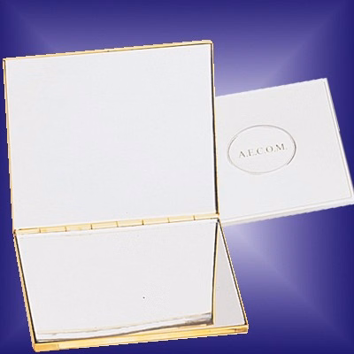 Brushed Aluminum Compact Mirror with Pouch