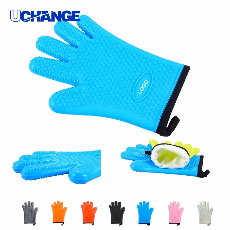Silicone BBQ Gloves Oven Mitts for Grilling