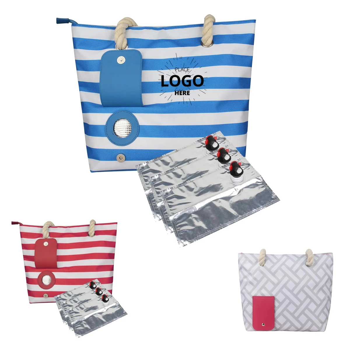 Portable Beach Wine Tote Bag 1