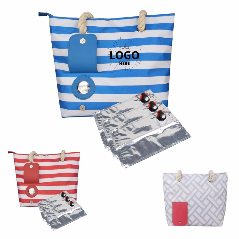 Portable Beach Wine Tote Bag