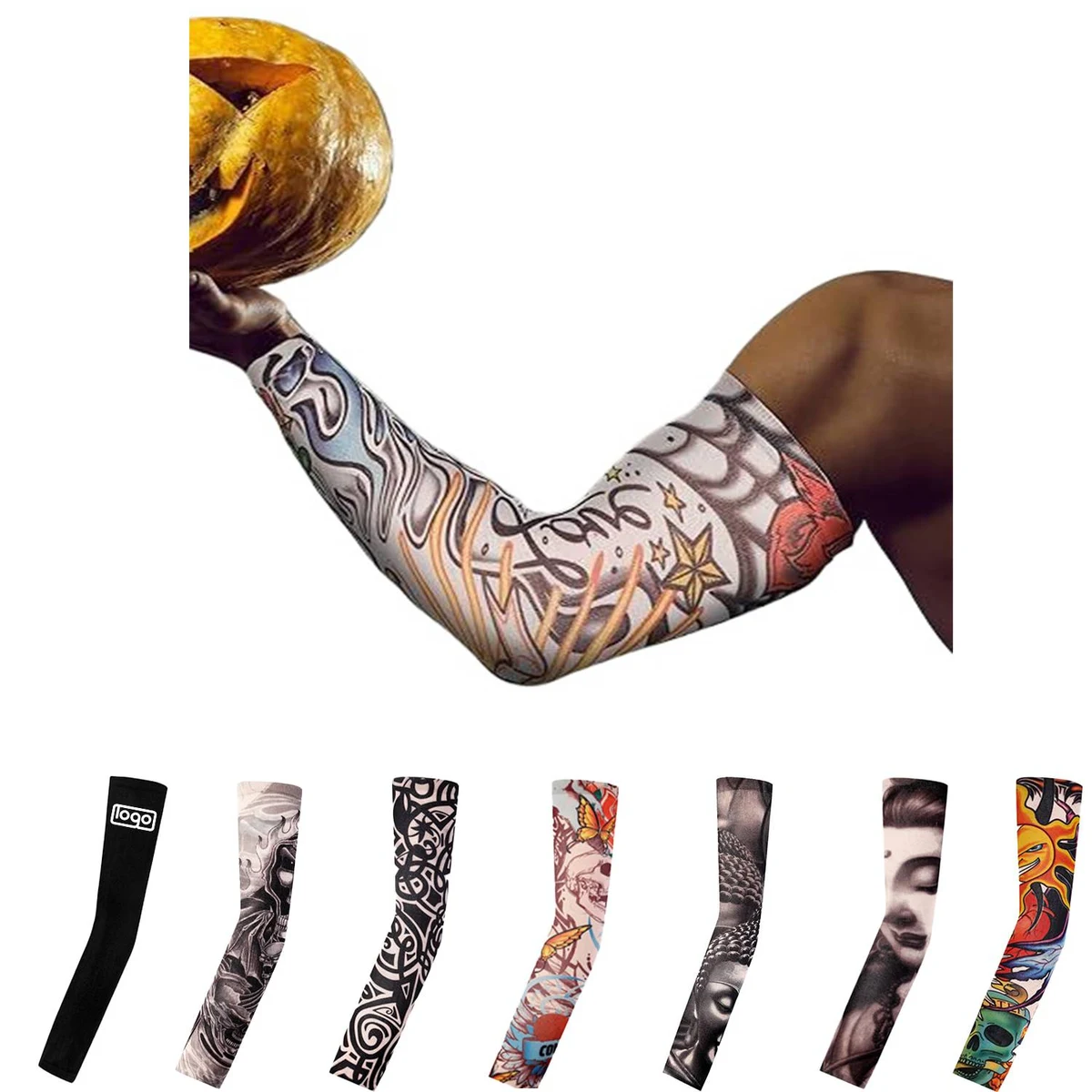Elastic Polyester Sun Protection Cooling Arm Sleeves 1