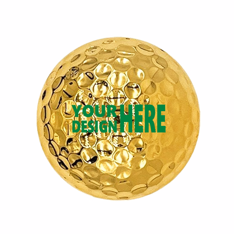 MOQ50 Gold Plated Golf Ball for Corporate Gifts and Display
