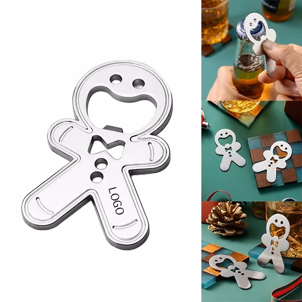 Gingerbread Man Bottle Opener Stainless Steel Kitchen Tool