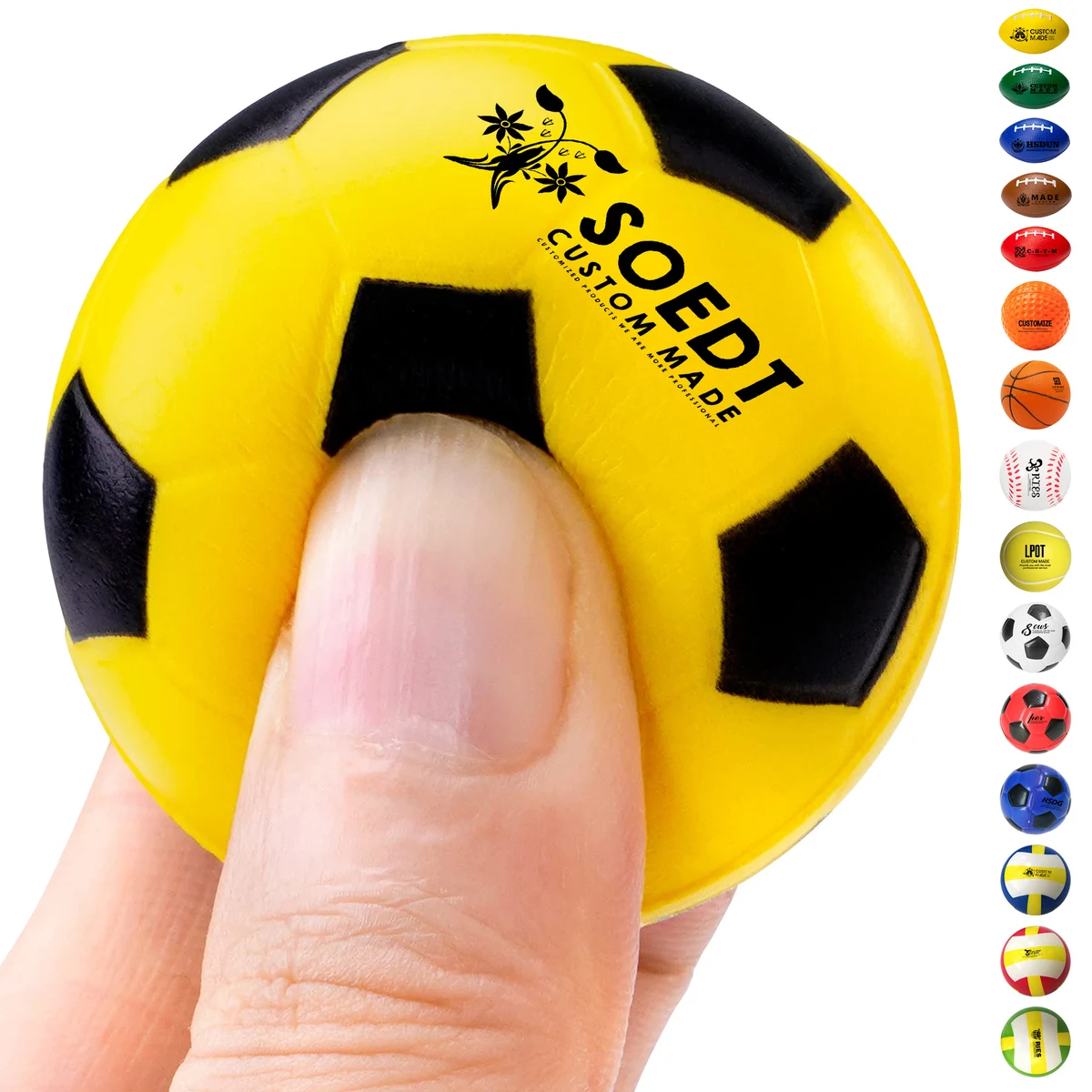 1.6'' Mini Sports-Themed PU Stress Balls 1