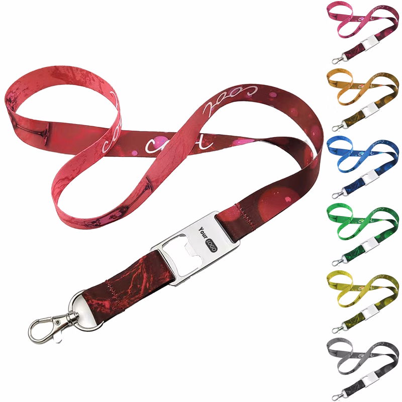 Polyester Custom Lanyard With Bottle Opener