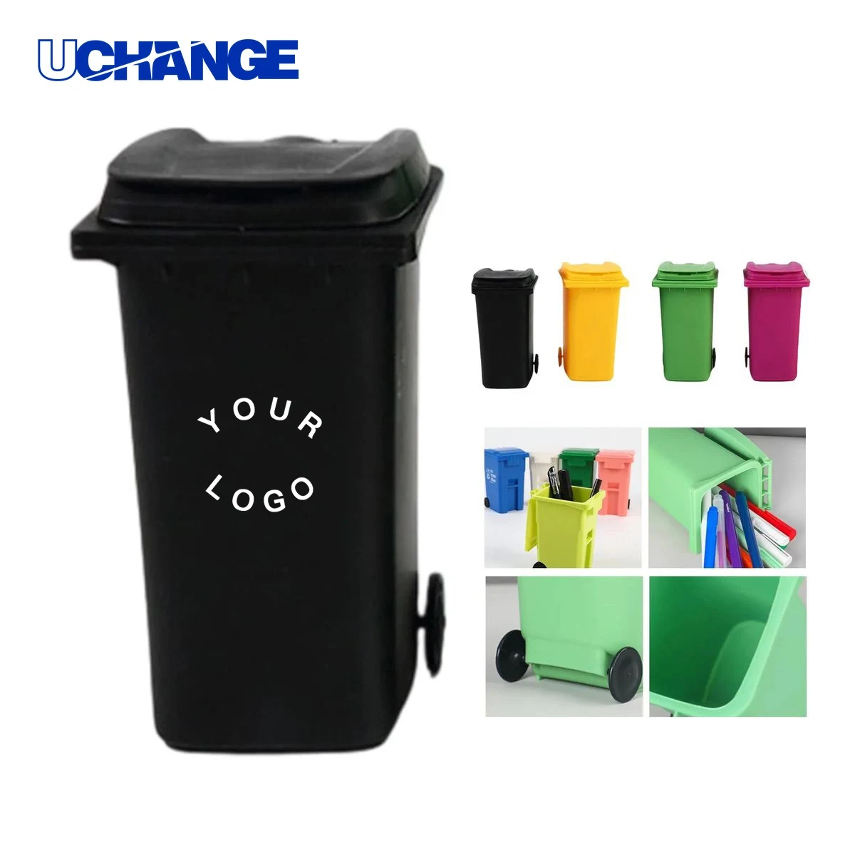 Trash Bin Desk Organizer Pen Holder 1
