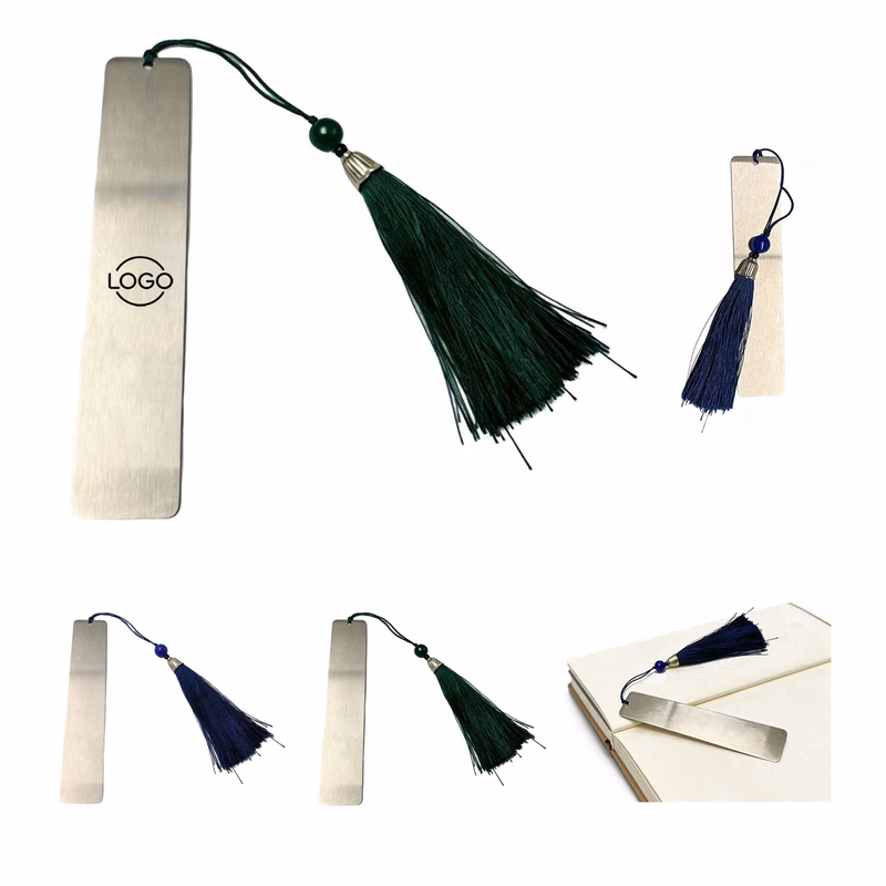 Silver Metal Tassel Bookmark