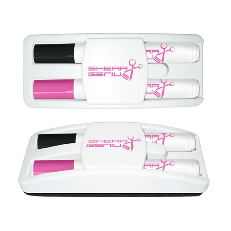 Dry Erase Gear Dry Erase Marker & Eraser Set - Black & Pink 1
