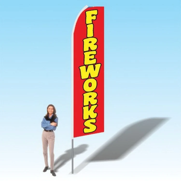 15FT Fireworks Red Advertising Banner Flag 1