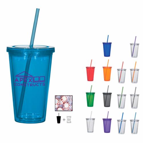 16 oz. Double Wall Tumbler With Conversation Hearts