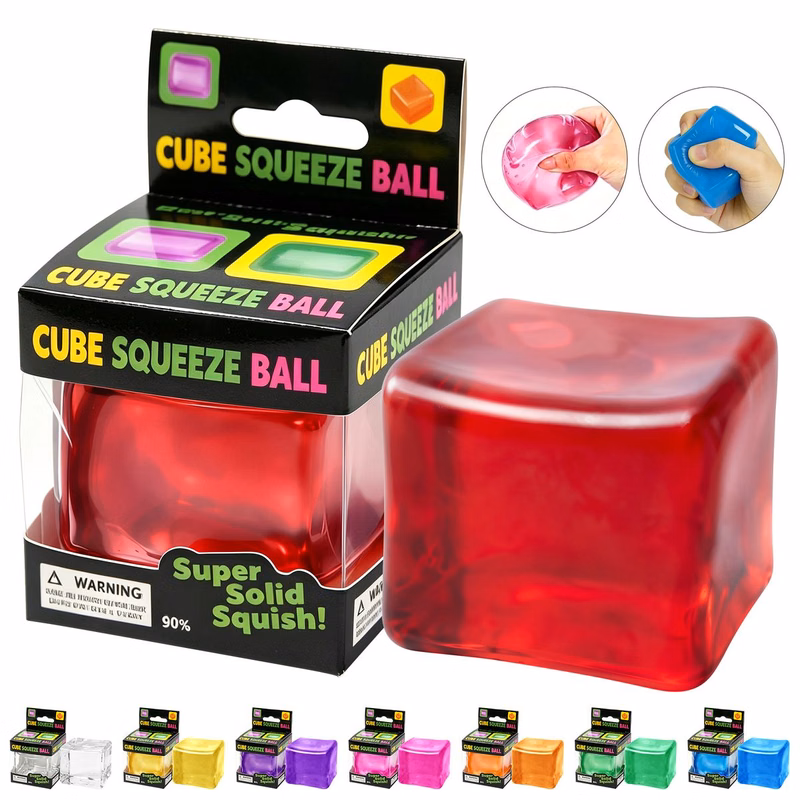 Ice Cube Stress Cube Squeeze Toy With Custom Box