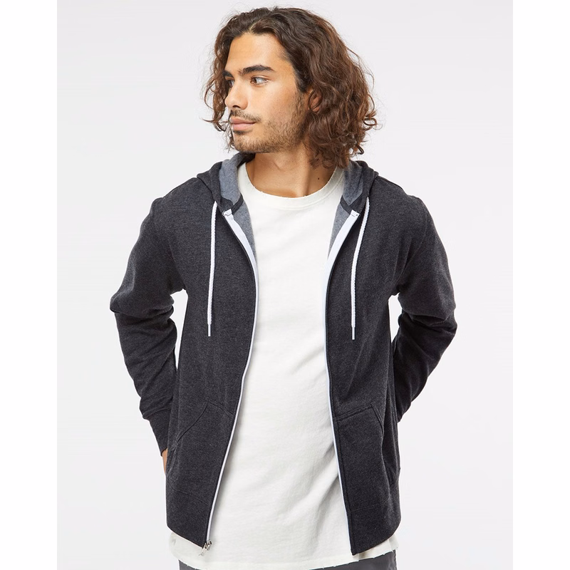 Unisex Lightweight Full-Zip Hooded Sweatshirt - AFX90UNZ