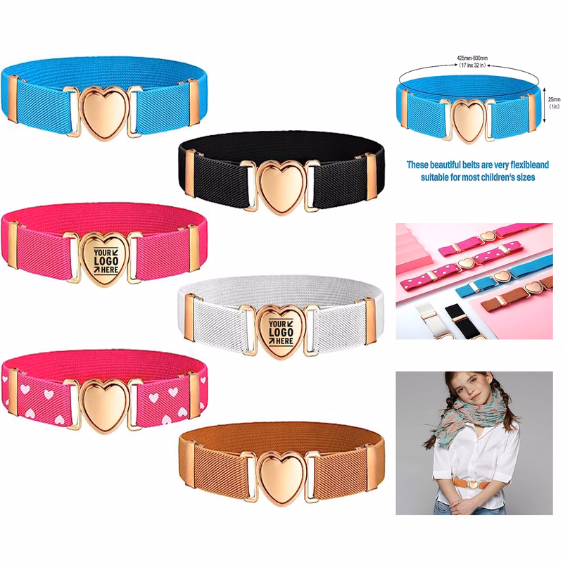 Girls Elastic Stretch Belts Kids Waist Belt
