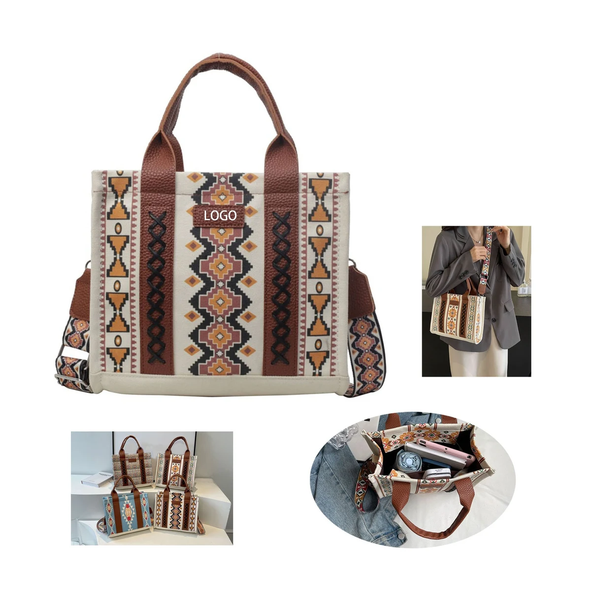 Ladies' Handbag, custom tote bag with logo imprint 1