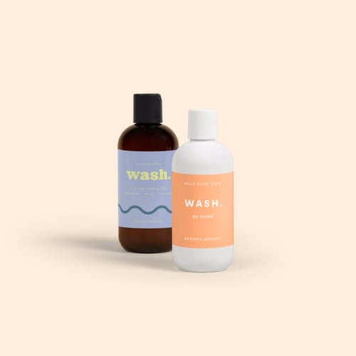 8 OZ WASH WITH PUSH-PULL CAP - 4CP LABEL