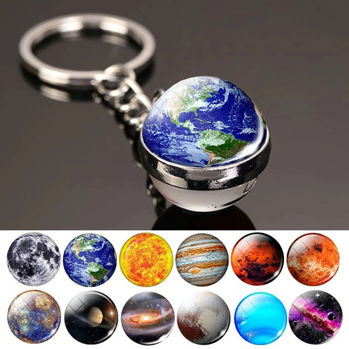 Glow in the Dark Crystal Ball Key Chain 1