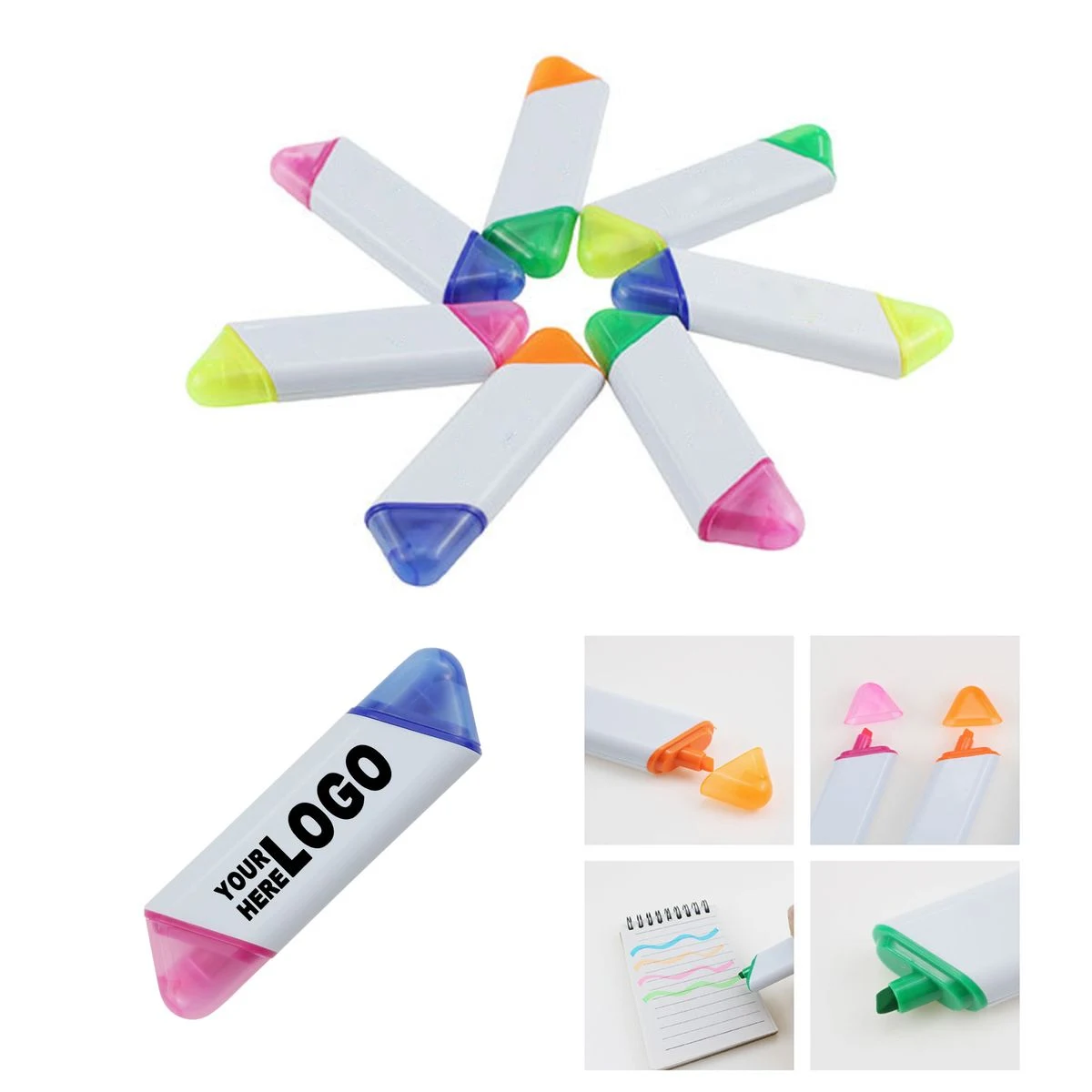 Branded Durable Two-Color Highlighter Pen 1