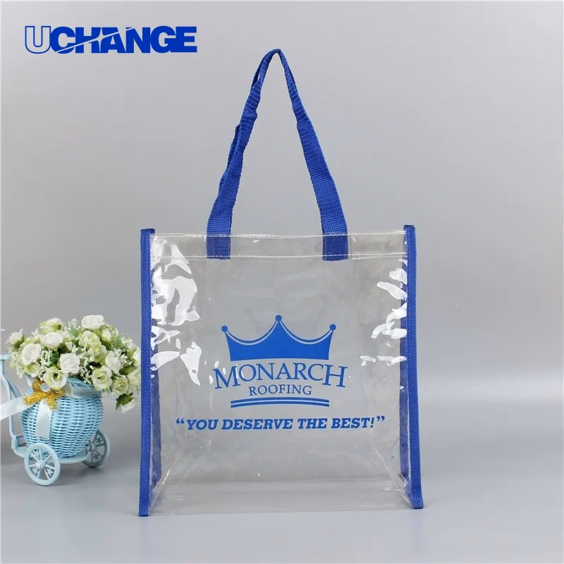 Clear PVC Vinyl Shopping Tote Stadium-Compliant Carry