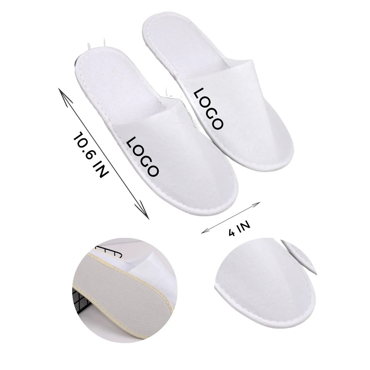 Hotel Brushed Fabric Slippers 1