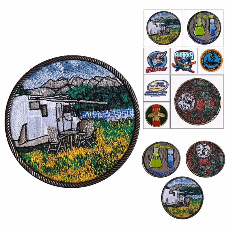 3 Inch Embroidered Patch with Heat Seal Backing