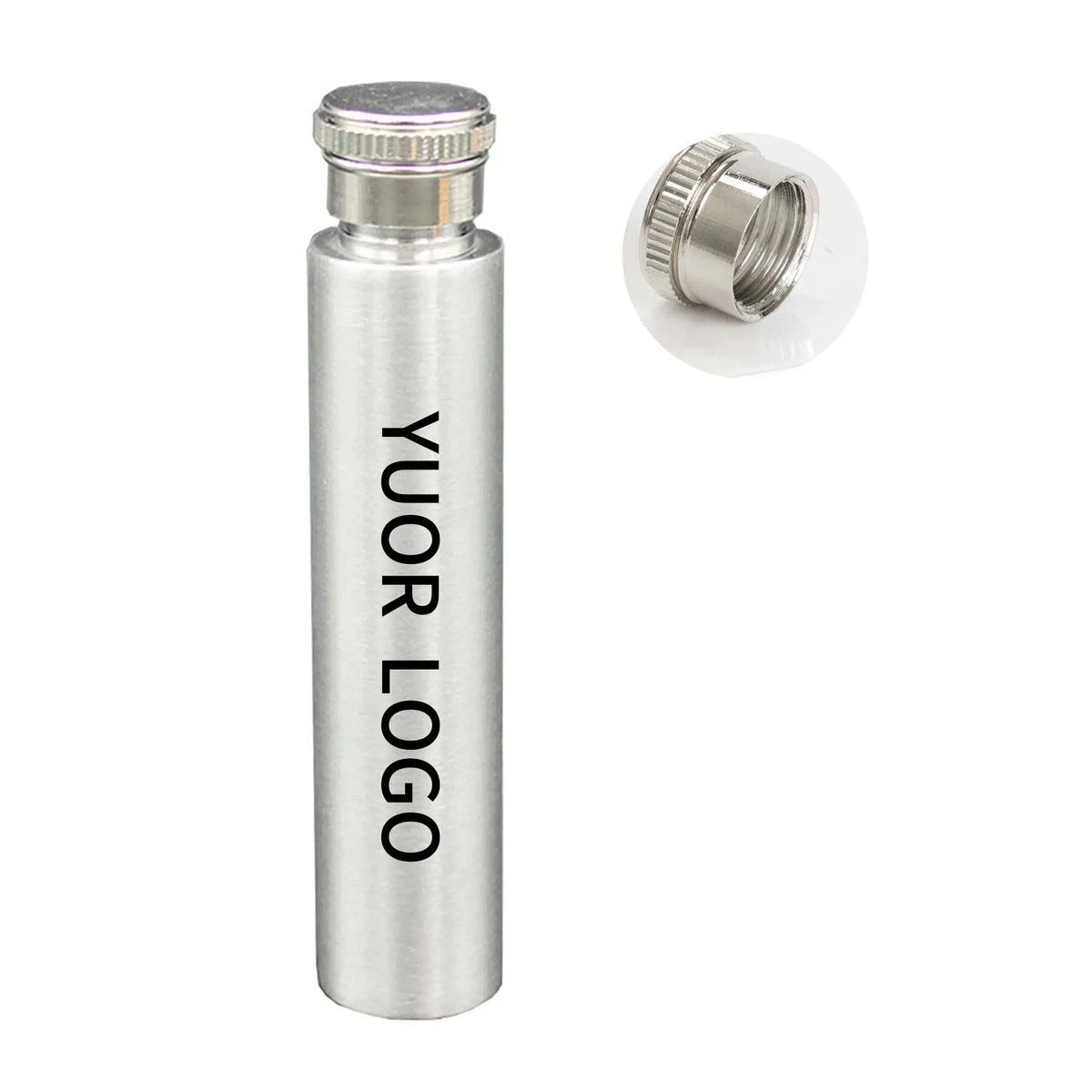 Durable Stainless Steel Mini Flask for Hiking, custom water bottle with logo imprint 1