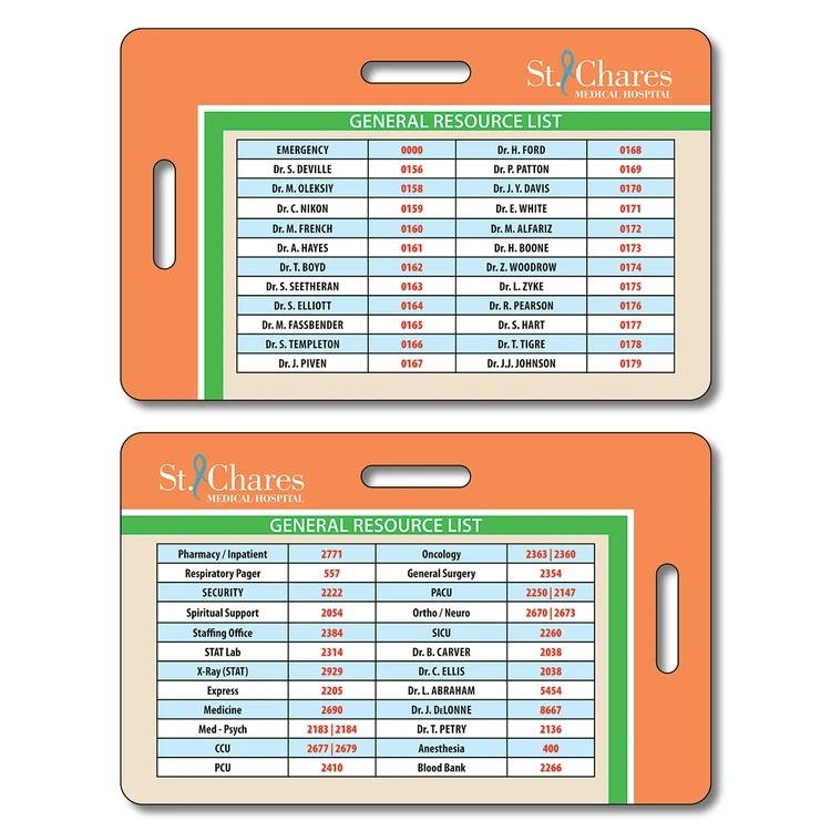 Plastic Double-Punch I.D./Wallet Card - 3.375x2.125 - 30 pt. 1