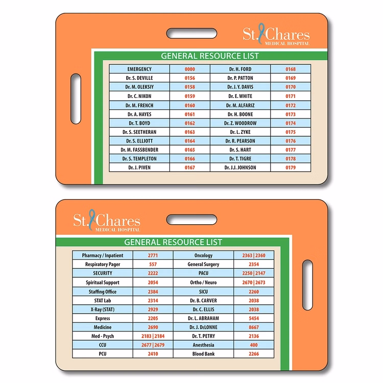 Plastic Double-Punch I.D./Wallet Card - 3.375x2.125 - 30 pt.