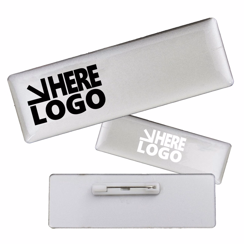 MOQ 100 Plastic Empty Nameplate & Badge 2.8"x 1"