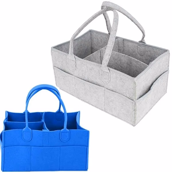 Felt Bag Baby Diaper Caddy Storage Organizer Tote