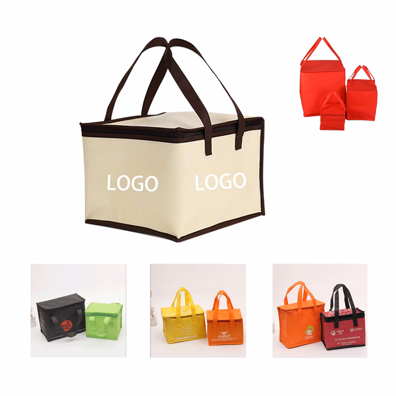 12 Inch Non Woven Insulated Cooler Outdoor Lunch Bag With Handle