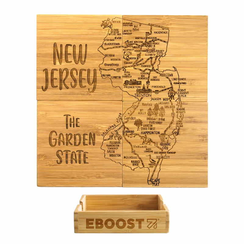 New Jersey Puzzle Coaster Set