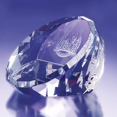 Standing Faceted Dome Paperweight