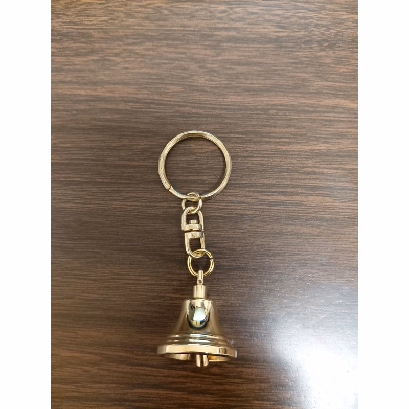 Solid Brass Key Chain Bell w/ Key Ring