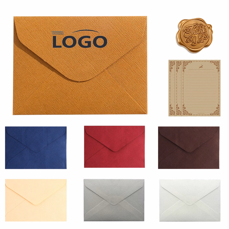 5*6inch Vintage Linen Envelopes with Wax Seal