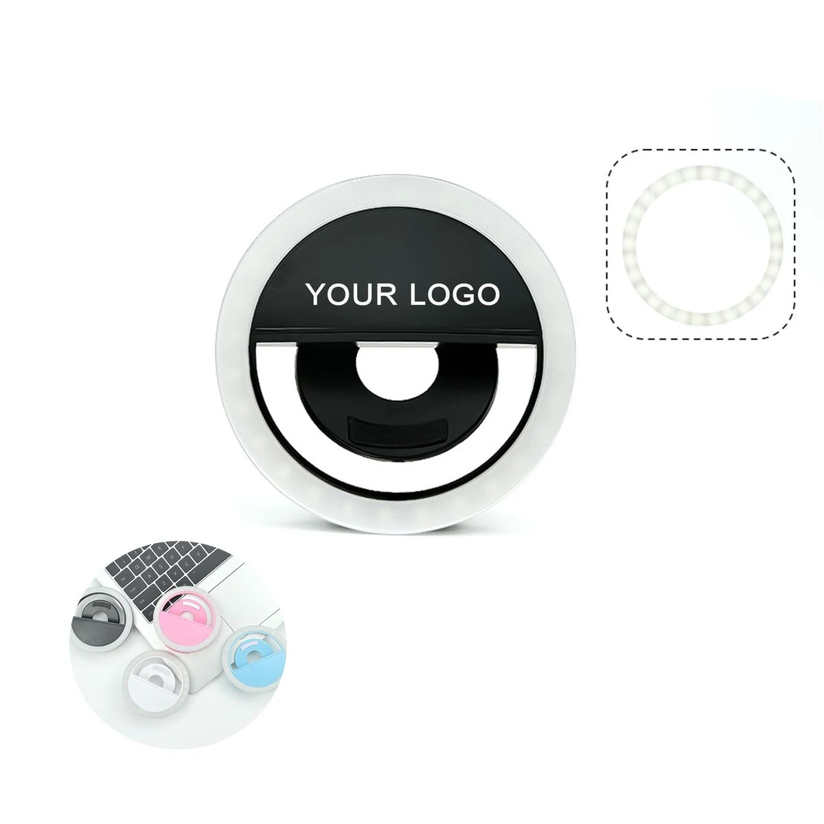USB Charging Round Clip Light 1