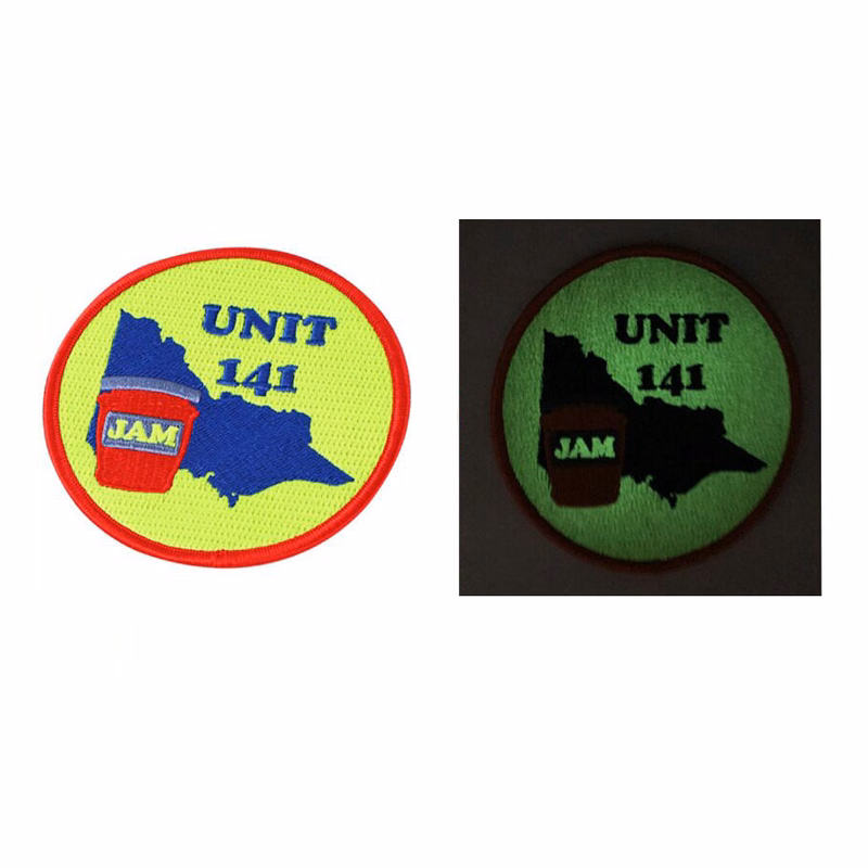 Glow In The Dark Iron-On Embroidery Patch