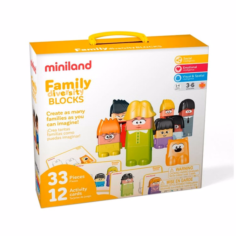 Family Diversity Blocks - 33 Pieces 12 Activity Cards