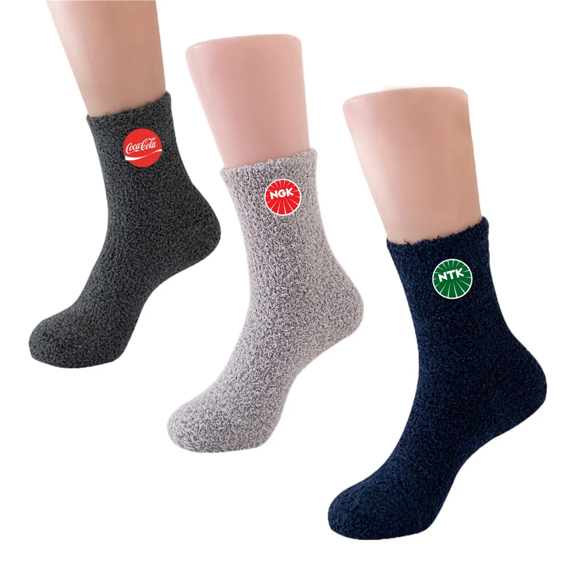 SOFT FUZZY SOCKS WITH FULL COLOR PATCH 1