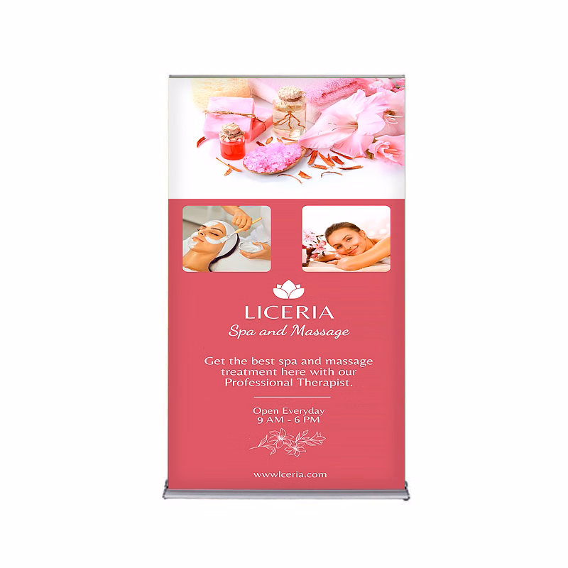 48"W x 80"H Monza™ Trak™ Retractable Banner Stand Kit, Fabric