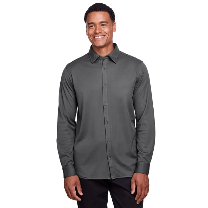 Devon & Jones Men's CrownLux Performance™ Plaited Button-Down Shirt 1