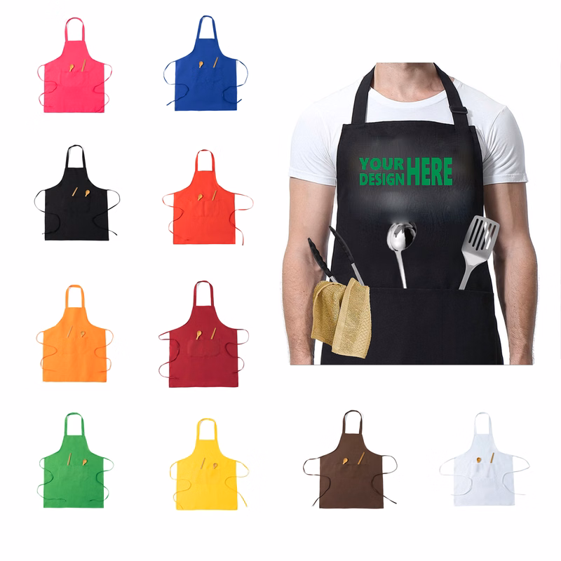 Polyester Unisex Kitchen Apron MOQ 50