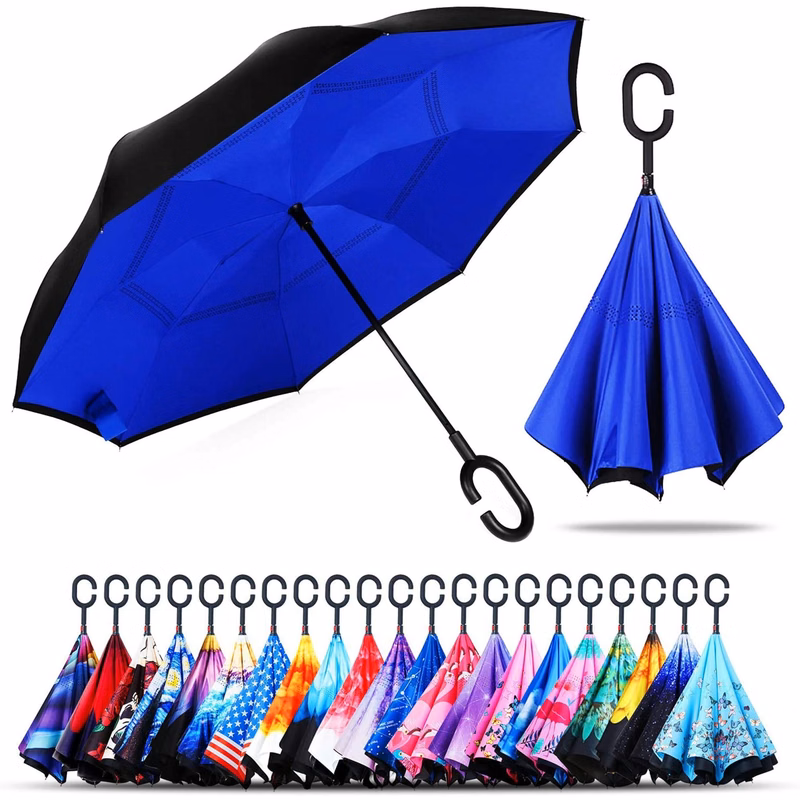 Inverted Umbrella With C-shaped Handle MOQ 50PCS