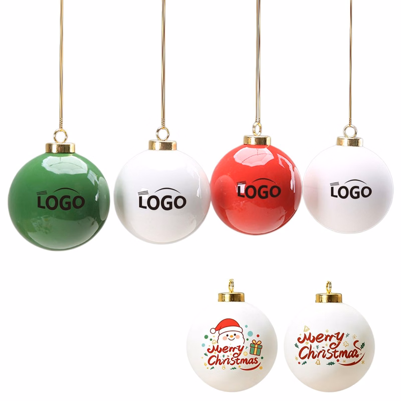 Printable White Ceramic Christmas Bauble