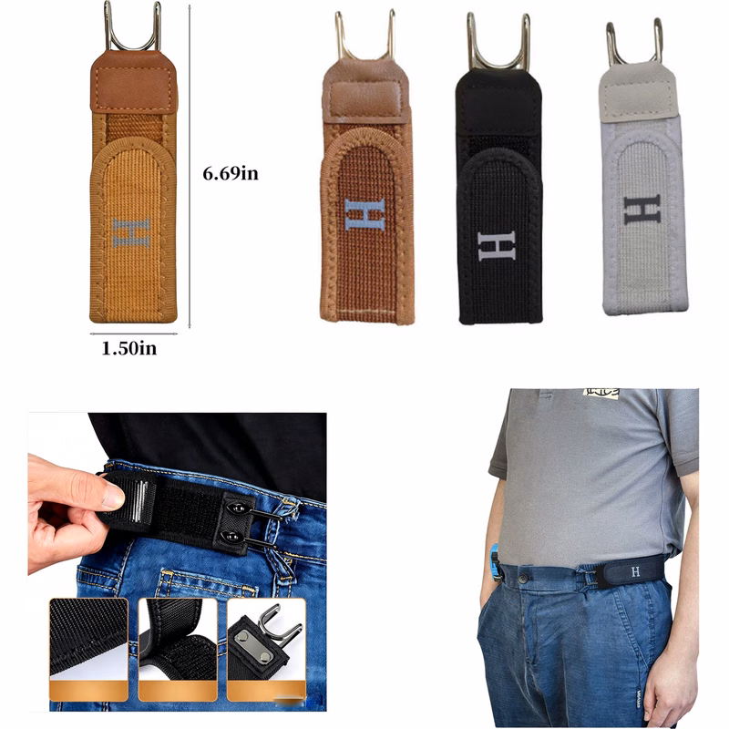 Easy Wear Hook Loop Waist Belt