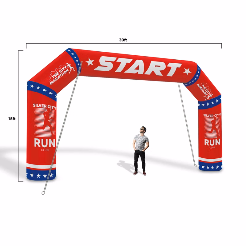 Inflatable Angled Arch 30ft w/ Blower