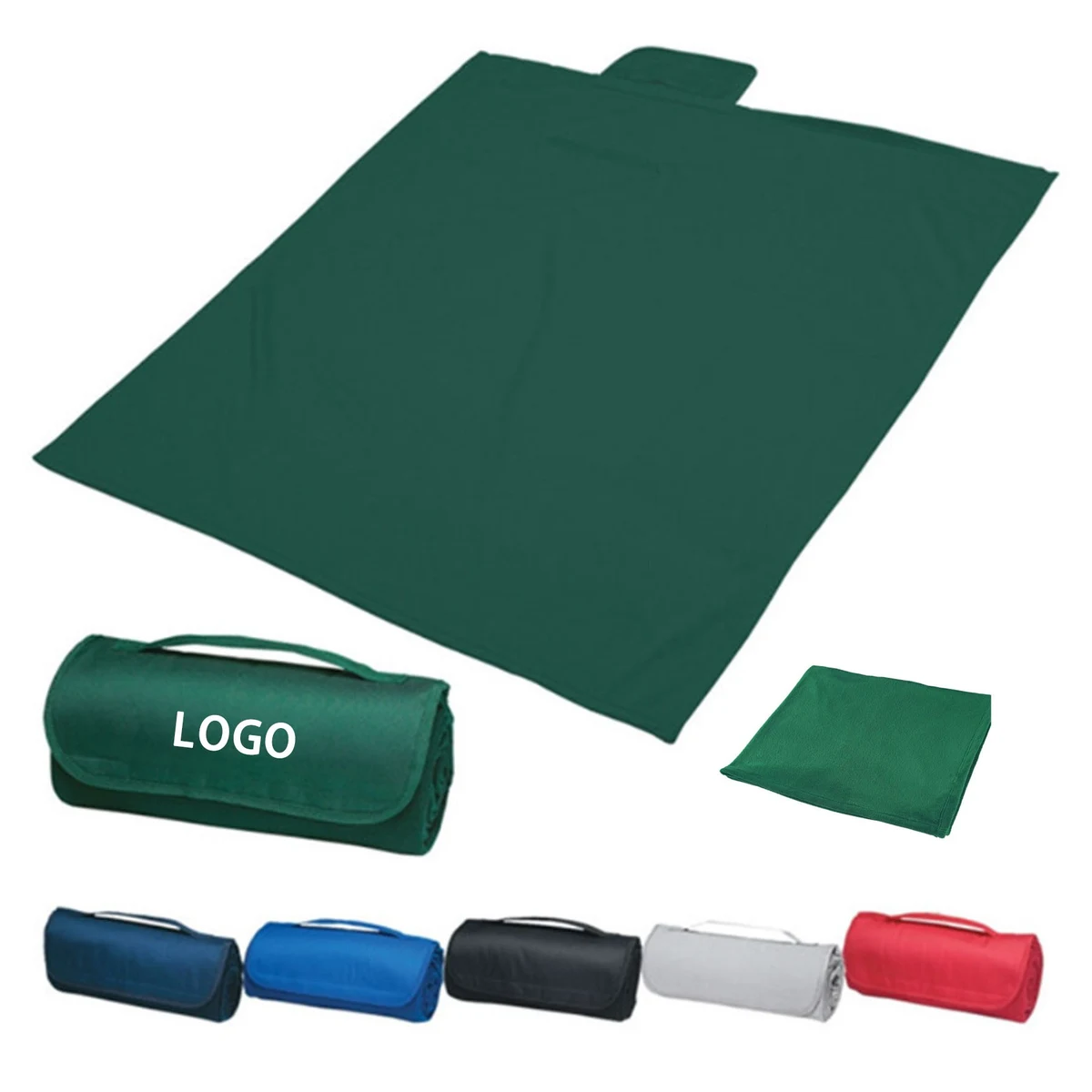 Double-Faced Velvet Roll-Up Blanket Picnic Mat 1